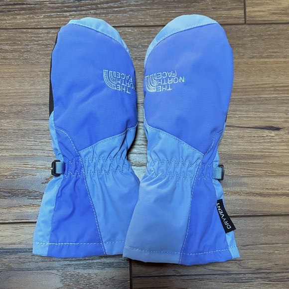 The North Face Kids Light Blue Mittens - Picture 1 of 4